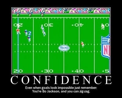 Bo Jackson meme from Tecmo Bowl - Confidence